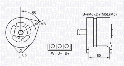 MAGNETI MARELLI 063324293010 -  Генератор
